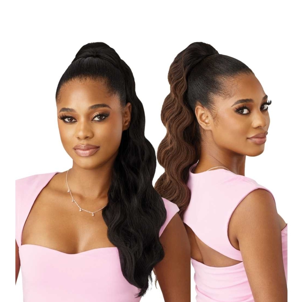 Jet Black Drawstring Ponytail